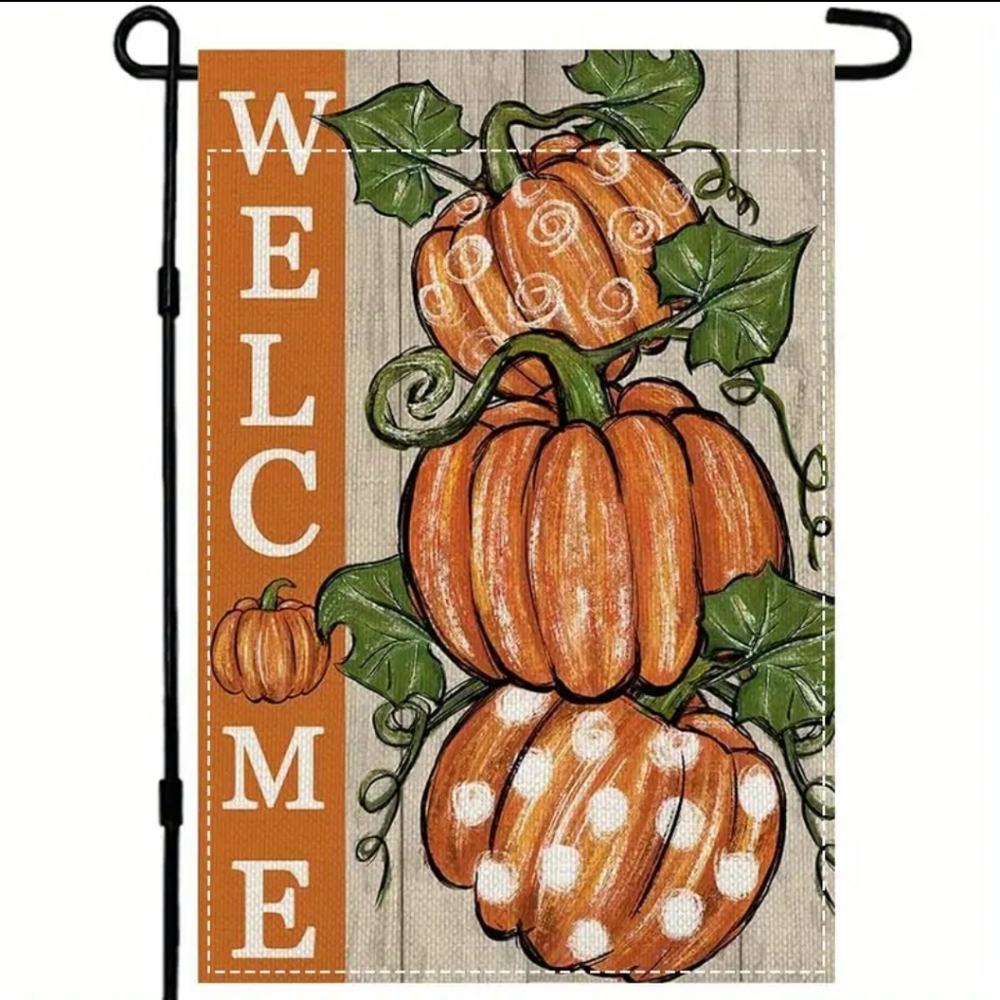Fall/Thanksgiving Pumpkins Garden Flag. NIP